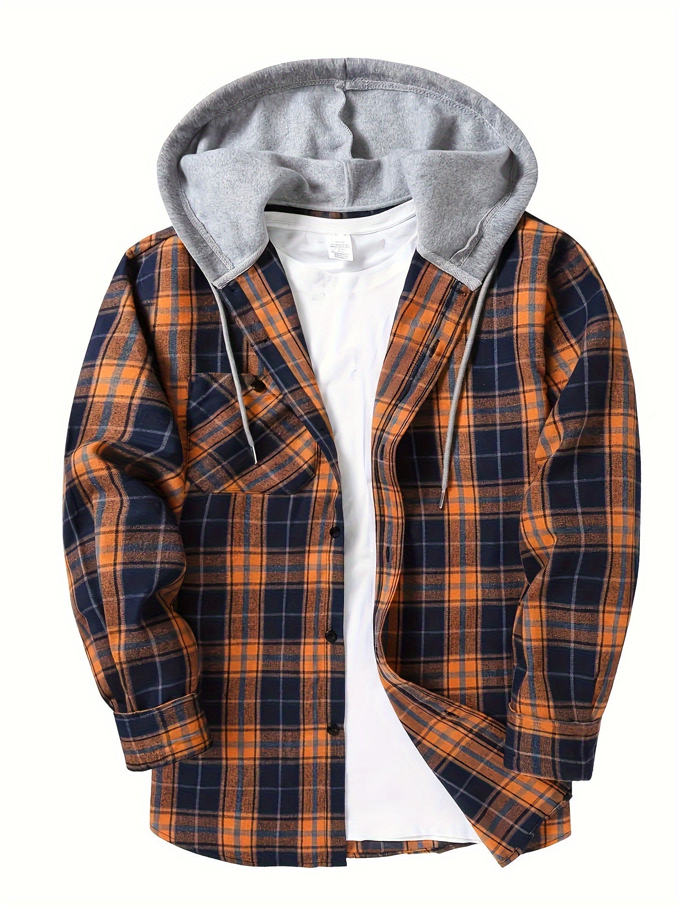 Joshua | Checkered Cardigan with Hoodie