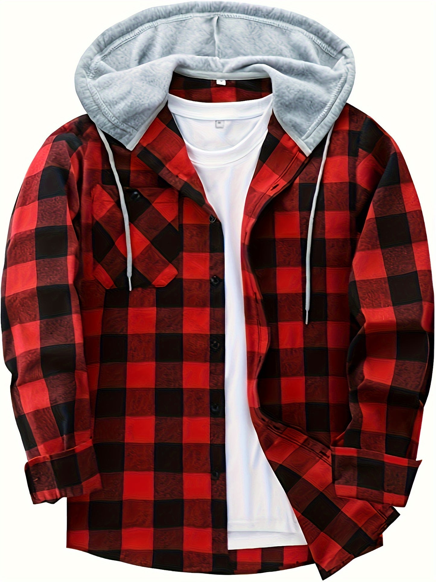 Joshua | Checkered Cardigan with Hoodie