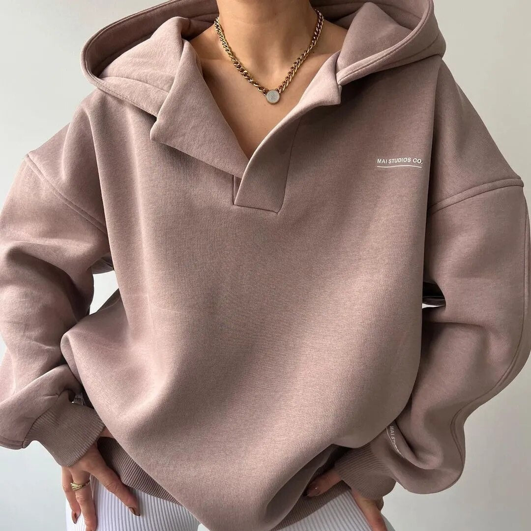 Avery | Modern V-Neck Hoodie