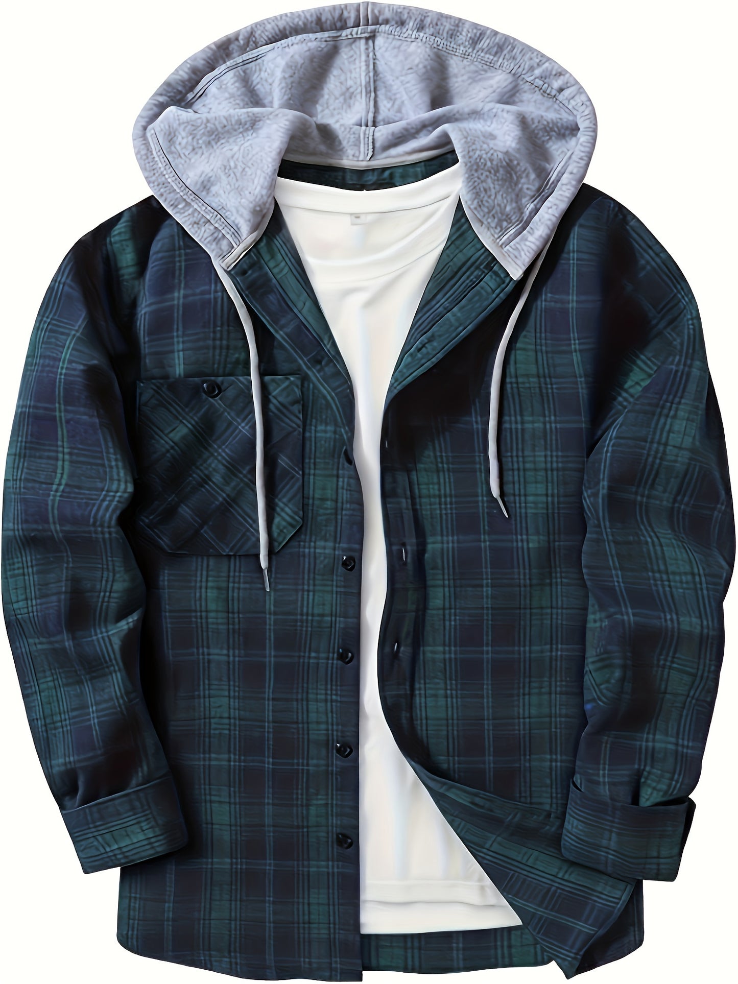 Joshua | Checkered Cardigan with Hoodie