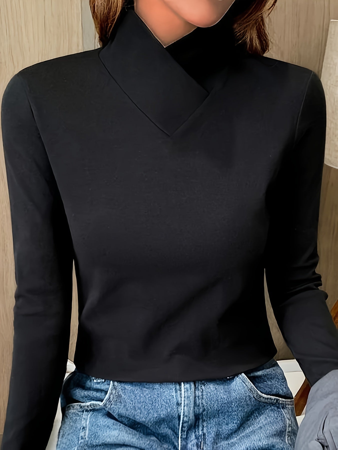 Anastasia | Casual Mock Neck Top