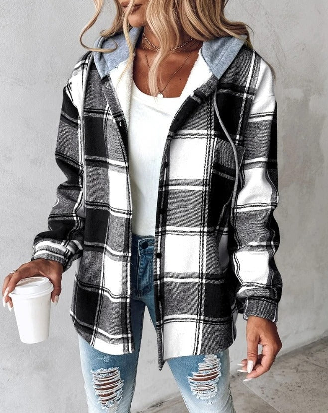 Aura | Comfy Plaid Cardigan