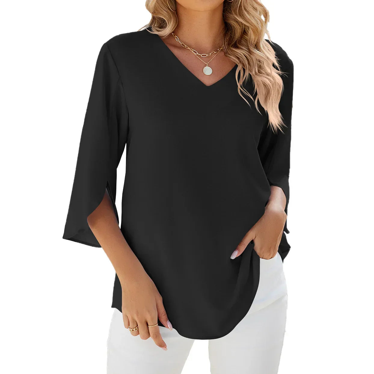 Vicky | Blouse with V-Neck